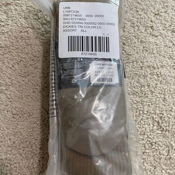 Dickies Tricolor Logo Crew Sock 3-Pack NWT - Picture 4 of 5